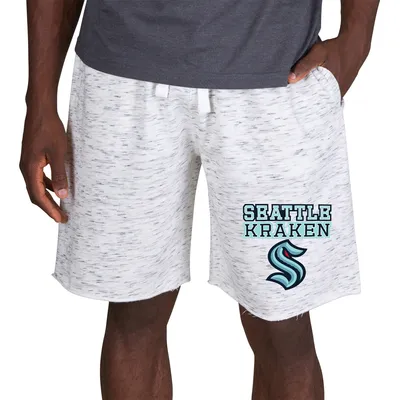 Seattle Kraken Concepts Sport Alley Fleece Shorts - White/Charcoal