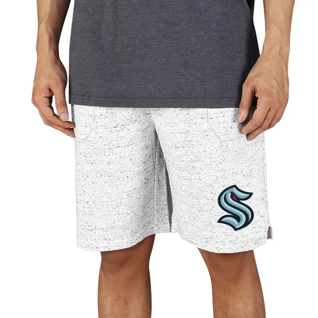 Lids Seattle Seahawks Concepts Sport Alley Fleece Shorts - White/Charcoal