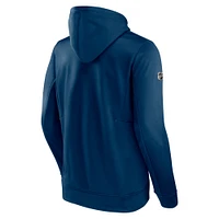 Men's Deep Sea Blue Seattle Kraken Authentic Pro Rink Pullover Hoodie