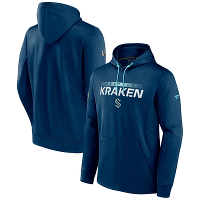 Men's Deep Sea Blue Seattle Kraken Authentic Pro Rink Pullover Hoodie