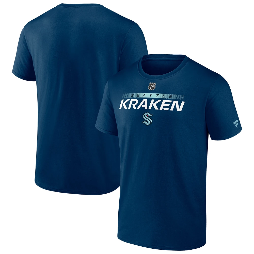 Men's Deep Sea Blue Seattle Kraken Authentic Pro Team Core Collection Prime T-Shirt