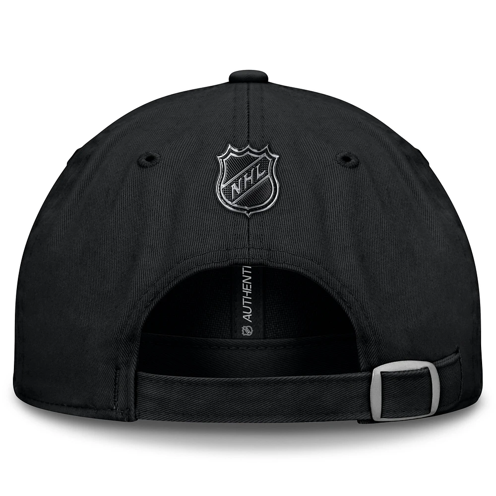 Casquette ajustable authentique Pro Road Seattle Kraken noire Fanatics pour homme