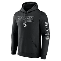 Men's Fanatics  Black Seattle Kraken Bank Shot Fleece Pullover Hoodie