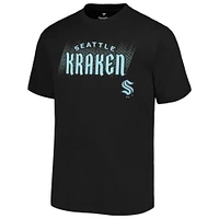 Men's Fanatics Black Seattle Kraken Big & Tall Wordmark T-Shirt