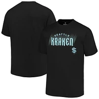 T-shirt noir Seattle Kraken Big & Tall avec mot-symbole Fanatics pour hommes