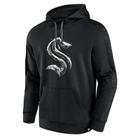 Men's Fanatics Black Seattle Kraken Iced Out Pullover Hoodie