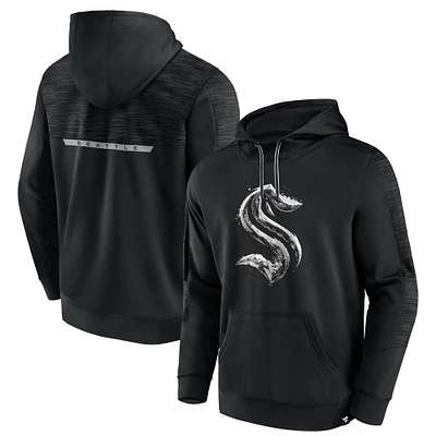 Men's Fanatics Black Seattle Kraken Iced Out Pullover Hoodie