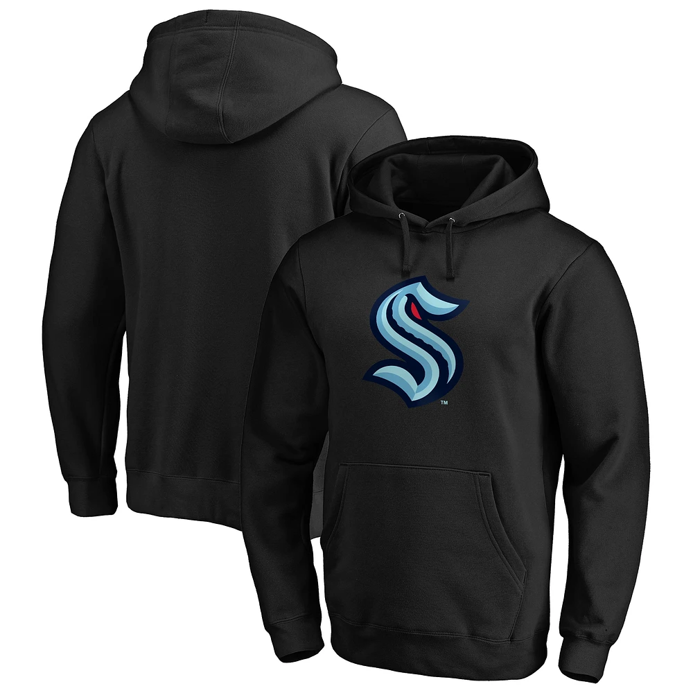 Men's Fanatics Black Seattle Kraken Primary Logo Big & Tall Pullover Hoodie