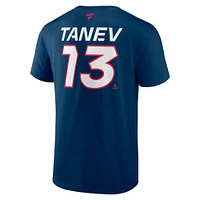 Fanatics pour hommes Brandon Tanev Deep Sea Blue Seattle Kraken 2024 NHL Winter Classic T-shirt authentique avec nom et numéro Pro