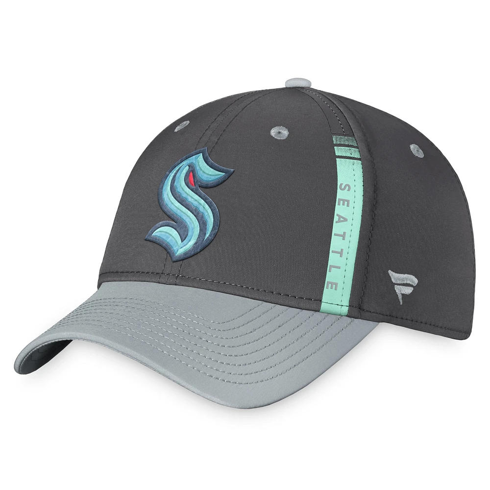 Men's Fanatics Charcoal/Gray Seattle Kraken Authentic Pro Home Ice - Flex Hat