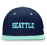 Men's Fanatics Deep Sea Blue/Blue Seattle Kraken Heritage City Two-Tone - Snapback Hat