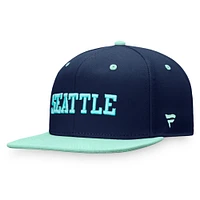 Men's Fanatics Deep Sea Blue/Blue Seattle Kraken Heritage City Two-Tone - Snapback Hat