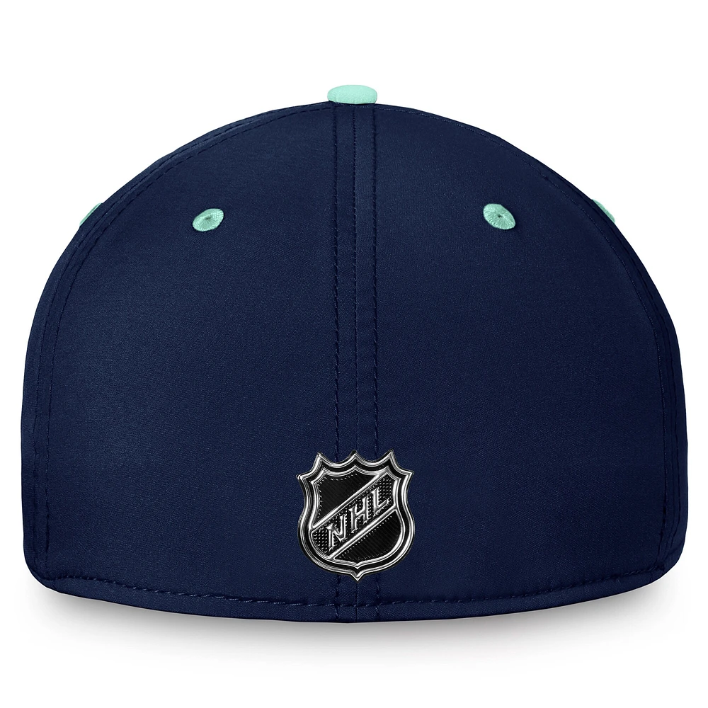 Men's Fanatics  Deep Sea Blue/Light Blue Seattle Kraken Authentic Pro Rink Two-Tone Flex Hat