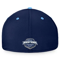 Men's Fanatics Deep Sea Blue/Light Blue Seattle Kraken Fundamental 2-Tone Flex Hat