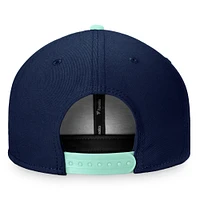 Men's Fanatics Deep Sea Blue/Light Blue Seattle Kraken Fundamental Colorblocked Snapback Hat