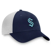 Men's Fanatics Deep Sea Blue/White Seattle Kraken Slouch Core Primary Logo Trucker Adjustable Hat