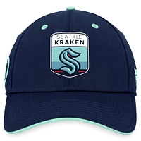 Casquette flexible de repêchage la LNH 2023 Seattle Kraken Fanatics Deep Sea bleu pour hommes