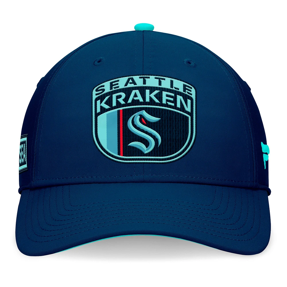 Men's Fanatics Deep Sea Blue Seattle Kraken 2024 NHL Draft Flex Hat