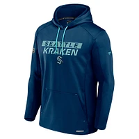 Sweat à capuche authentique Pro Seattle Kraken Deep Sea Blue Fanatics pour homme, grande et taille