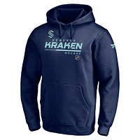 Sweat à capuche Fanatics Deep Sea Blue Seattle Kraken Authentic Pro Core Collection Prime pour hommes