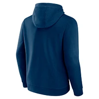 Men's Fanatics  Deep Sea Blue Seattle Kraken Authentic Pro Core Secondary Fleece Pullover Hoodie