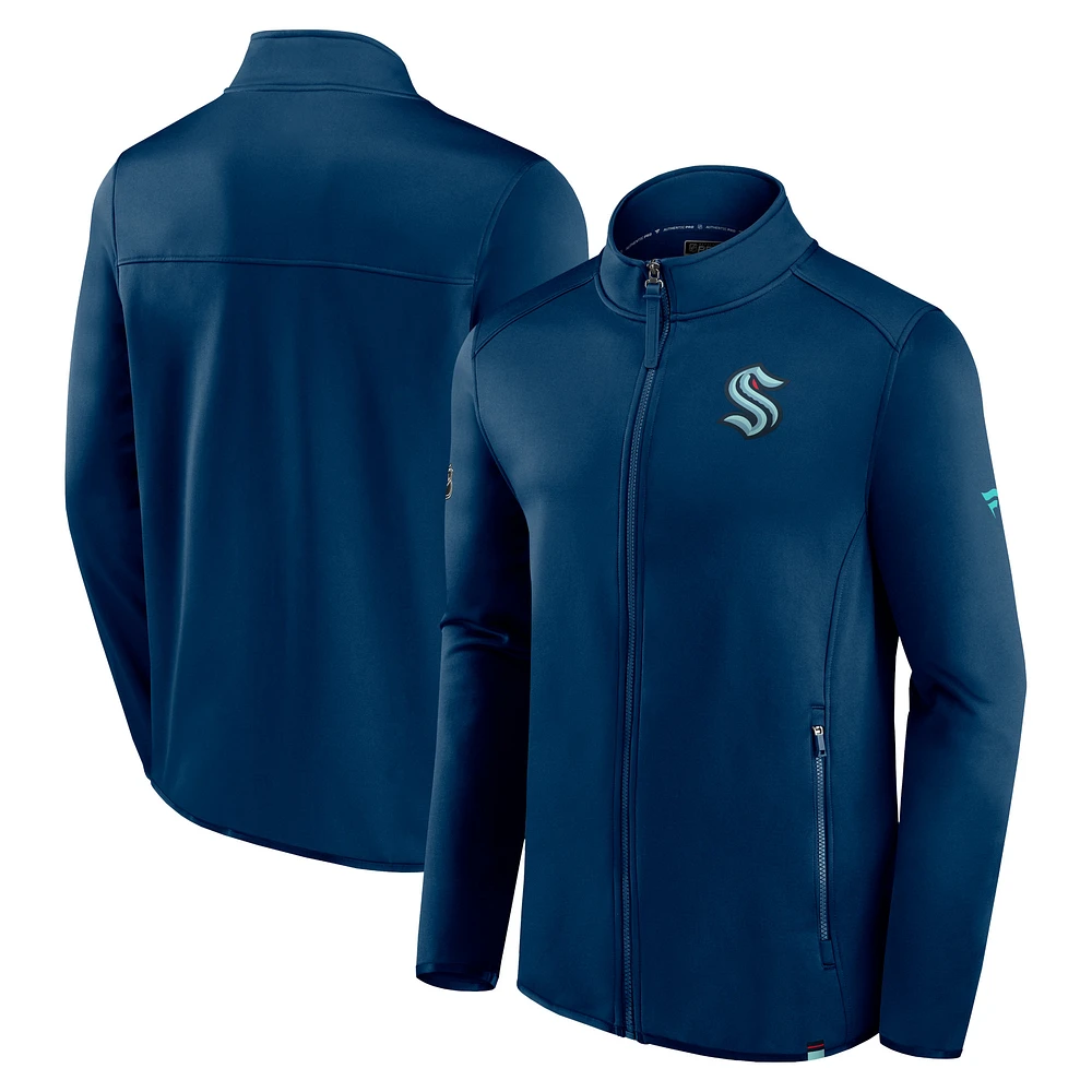 Veste entièrement zippée Fanatics Deep Sea Seattle Kraken Authentic Pro pour hommes