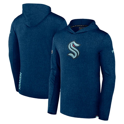 Men's Fanatics  Deep Sea Blue Seattle Kraken Authentic Pro Lightweight Pullover Hoodie