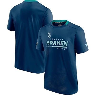 Men's Fanatics Deep Sea Blue Seattle Kraken Authentic Pro Locker Room T-Shirt