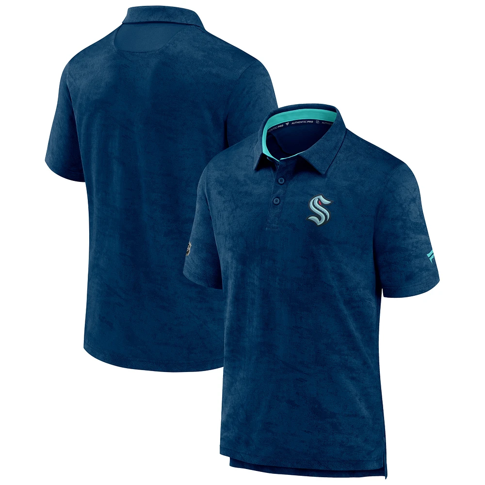 Fanatics Deep Sea Blue Seattle Kraken Authentic Pro pour hommes - Polo