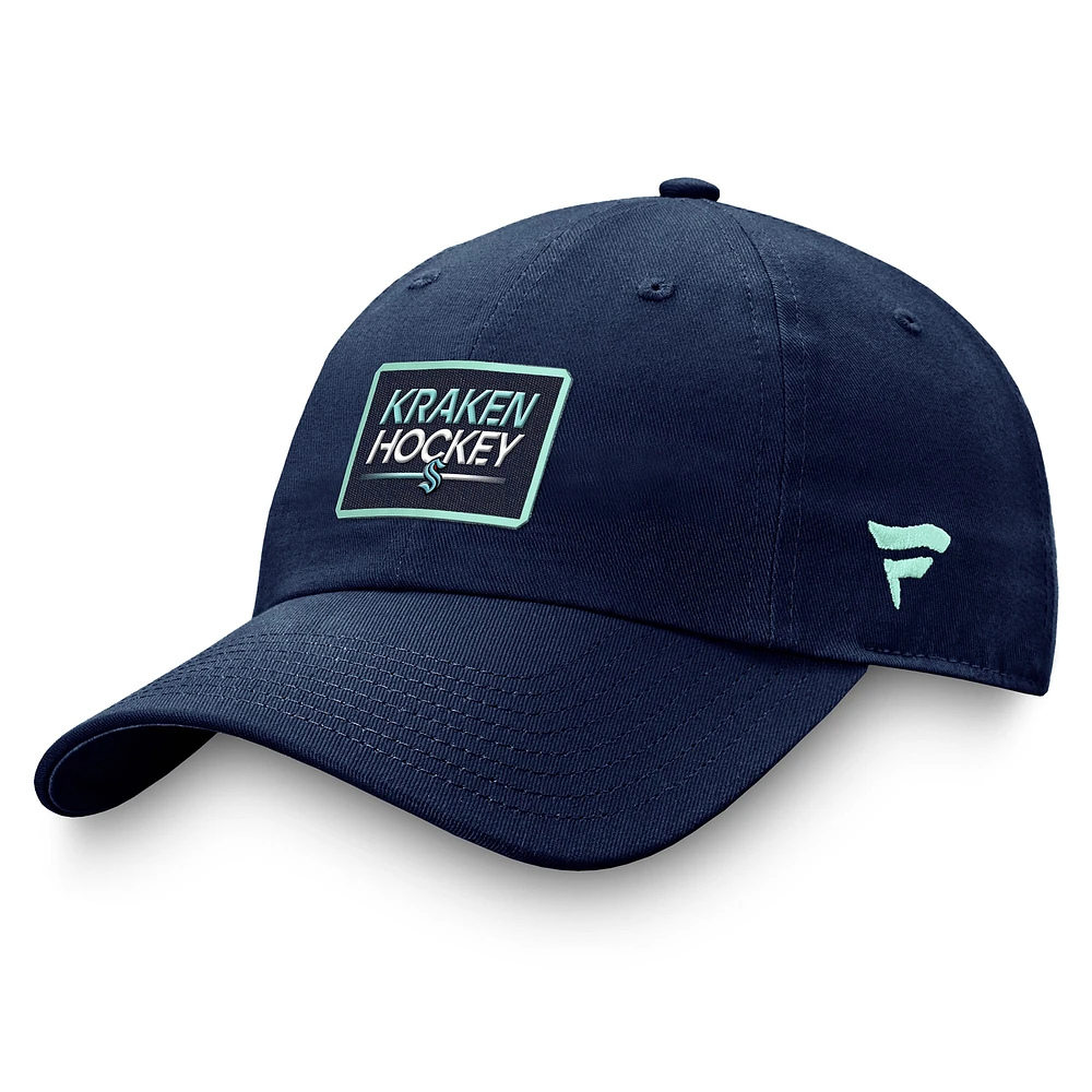 Men's Fanatics  Deep Sea Blue Seattle Kraken Authentic Pro Prime Adjustable Hat