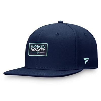 Men's Fanatics  Deep Sea Blue Seattle Kraken Authentic Pro Prime Snapback Hat