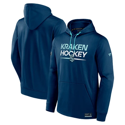 Men's Fanatics  Deep Sea Blue Seattle Kraken Authentic Pro Pullover Hoodie