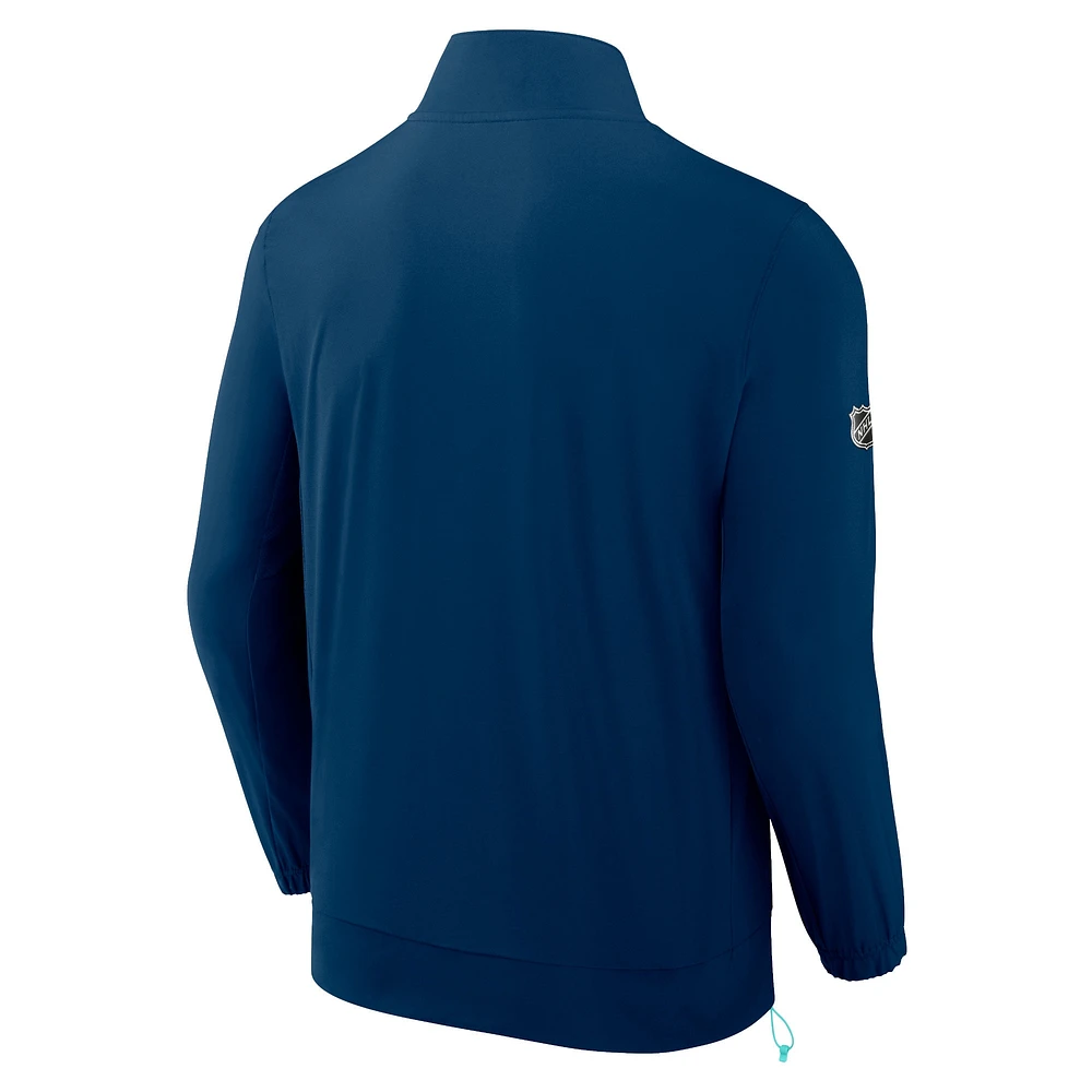 Men's Fanatics  Deep Sea Blue Seattle Kraken Authentic Pro Rink Full-Zip Jacket