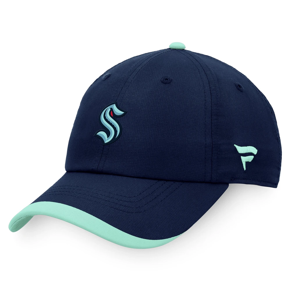 Men's Fanatics Deep Sea Blue Seattle Kraken Authentic Pro Rink Pinnacle Adjustable Hat