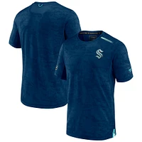 Men's Fanatics Deep Sea Blue Seattle Kraken Authentic Pro Rink Premium Camo T-Shirt