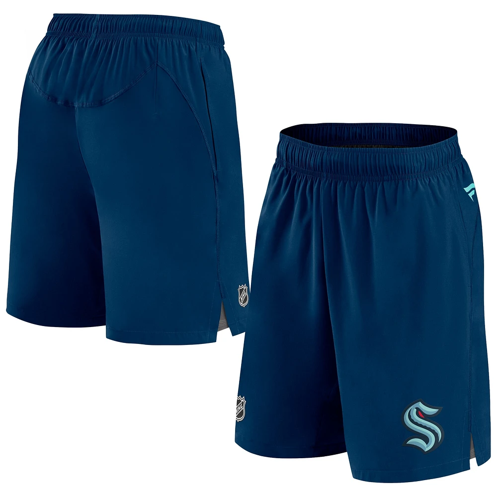 Men's Fanatics Deep Sea Blue Seattle Kraken Authentic Pro Rink Shorts