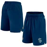 Short de patinoire authentique Pro Seattle Kraken Fanatics Deep Sea bleu pour hommes