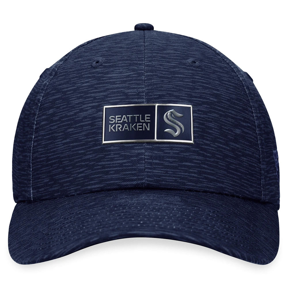 Men's Fanatics Deep Sea Blue Seattle Kraken Authentic Pro Road Adjustable Hat