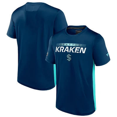 Men's Fanatics Deep Sea Blue Seattle Kraken Authentic Pro Tech - T-Shirt