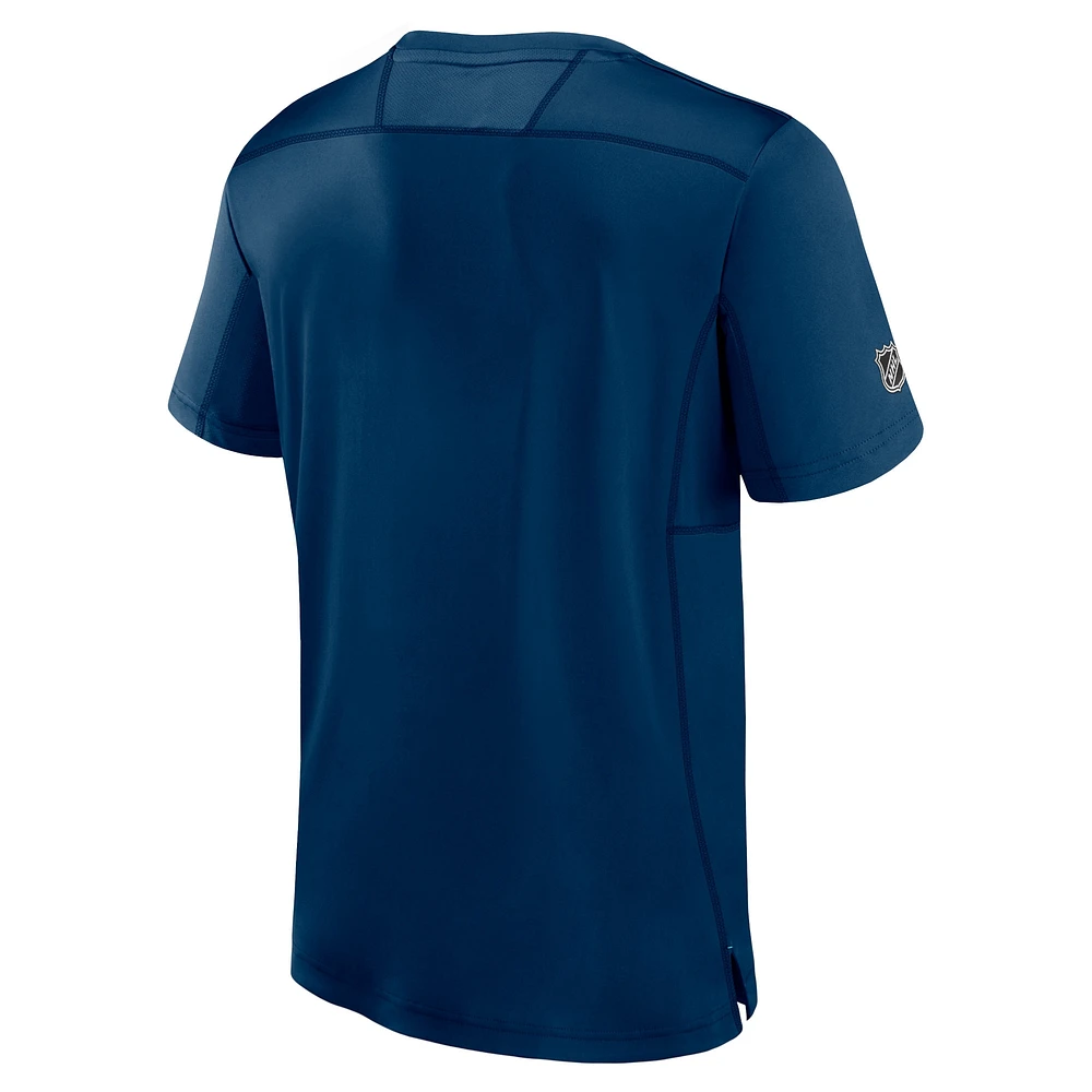 Men's Fanatics  Deep Sea Blue Seattle Kraken Authentic Pro Tech T-Shirt