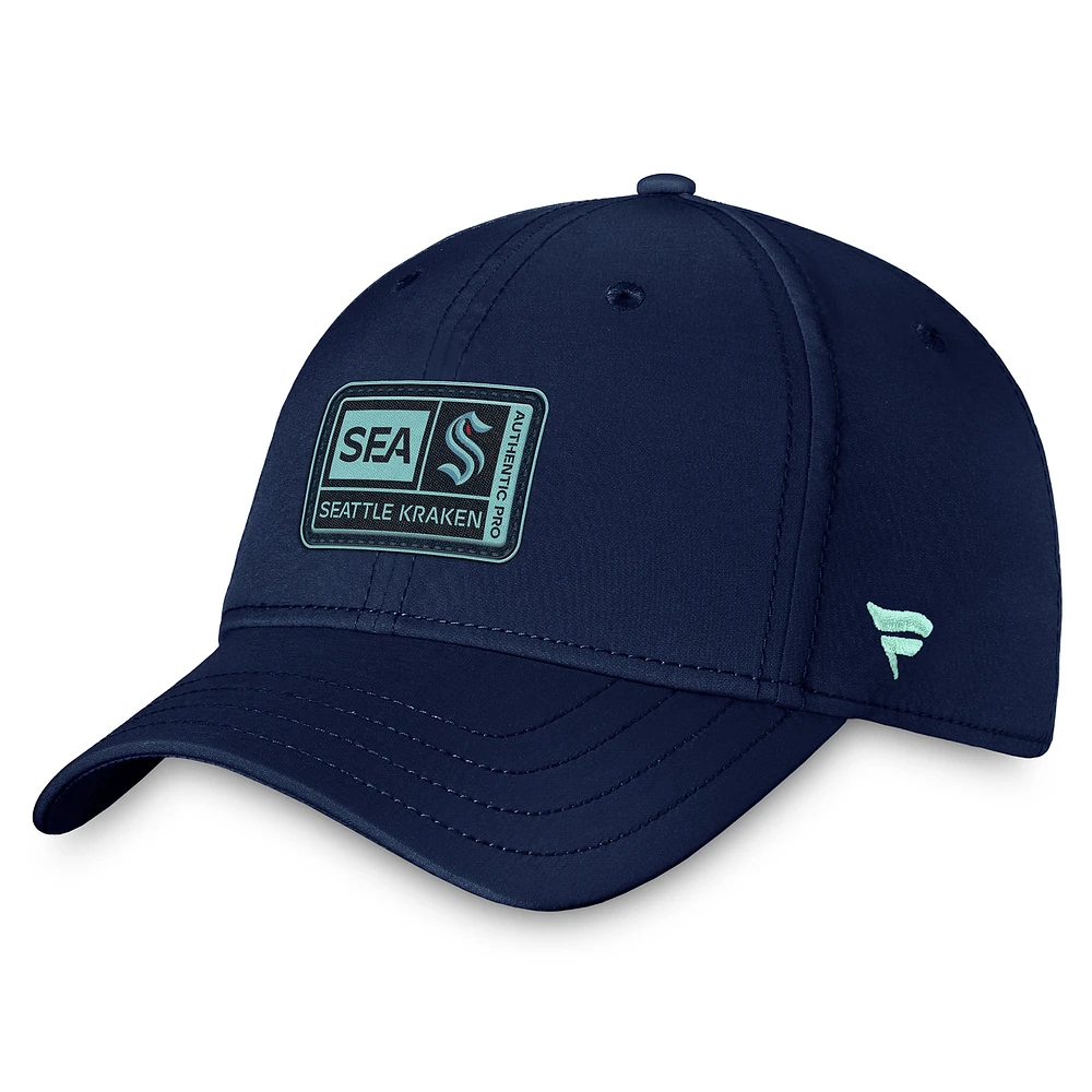 Men's Fanatics  Deep Sea Blue Seattle Kraken Authentic Pro Training Camp Flex Hat