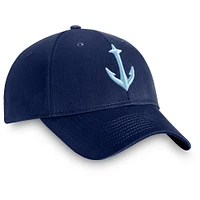 Casquette réglable avec logo secondaire Seattle Kraken Core Fanatics Deep Sea Blue pour hommes