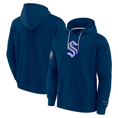 Sweat à capuche bleu marine pour homme Fanatics Seattle Kraken Elements Pace