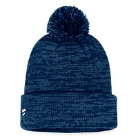 Bonnet en tricot à revers fondamental Seattle Kraken Fanatics Deep Sea pour hommes avec pompon