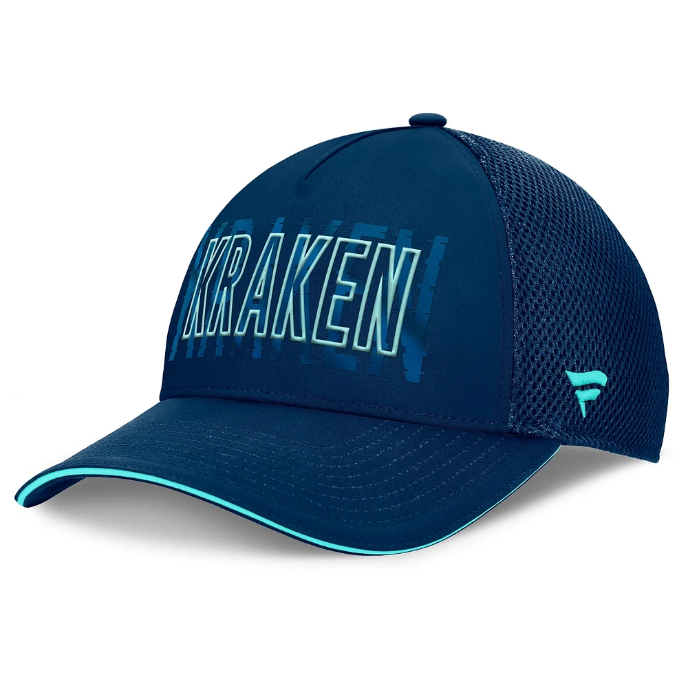 Men's Fanatics Deep Sea Blue Seattle Kraken Fundamental Flex Hat