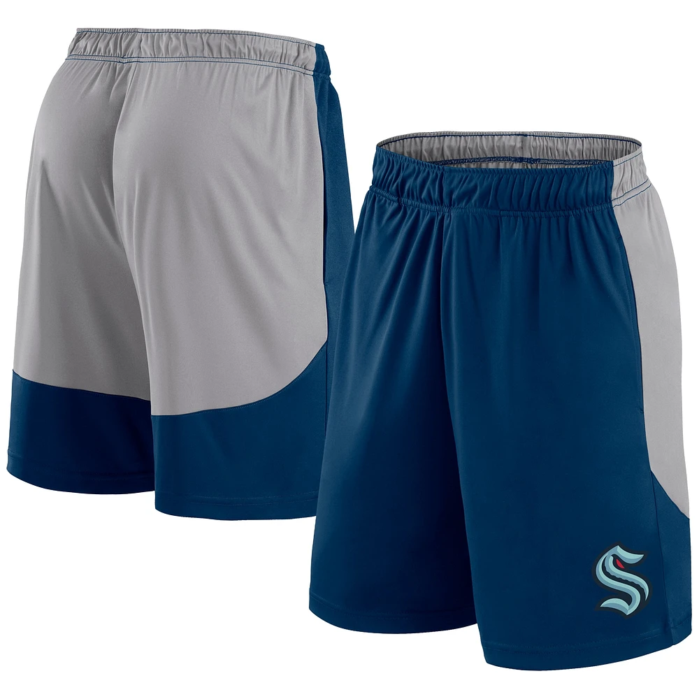 Men's Fanatics Deep Sea Blue Seattle Kraken Go Hard Shorts