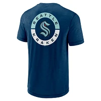 T-shirt bleu marine pour homme Fanatics Seattle Kraken High Stick