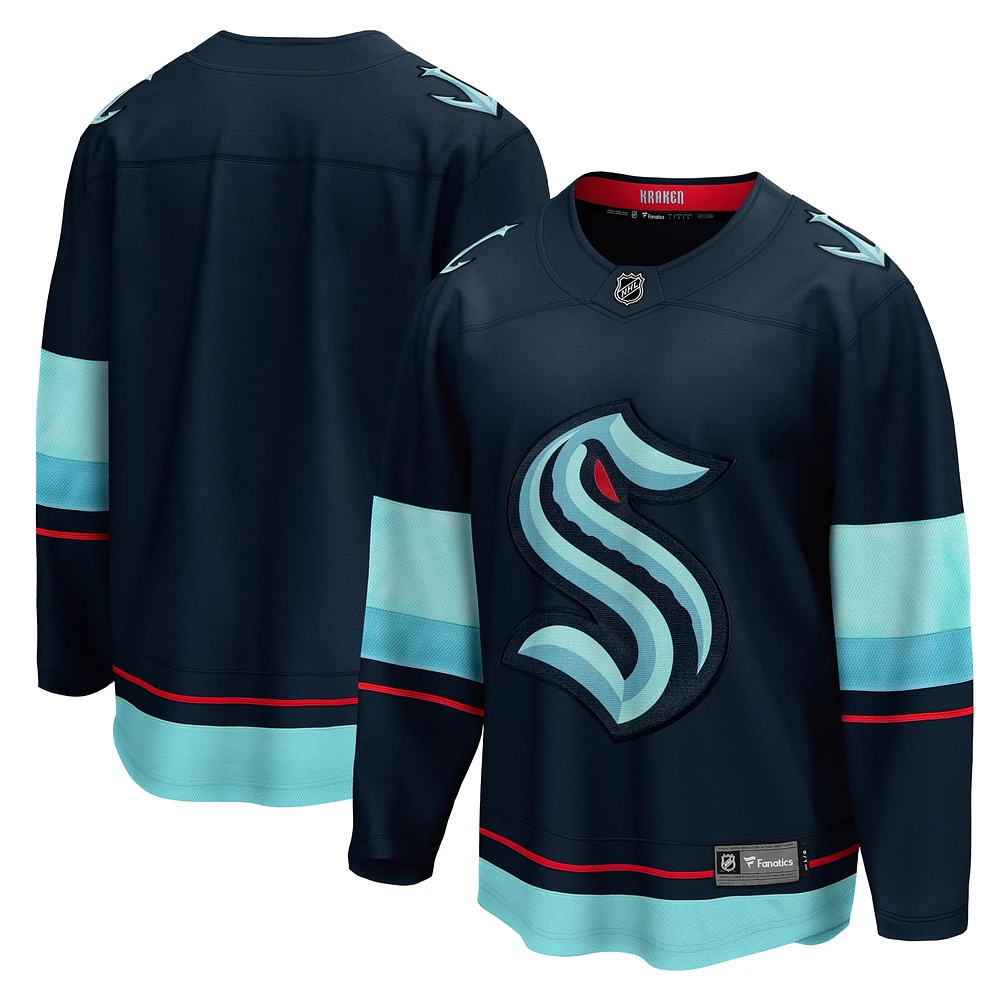 Maillot Breakaway Seattle Kraken Home Fanatics Deep Sea bleu pour hommes