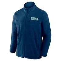 Men's Fanatics Deep Sea Blue Seattle Kraken Home Ice Fleece Full-Zip Jacket