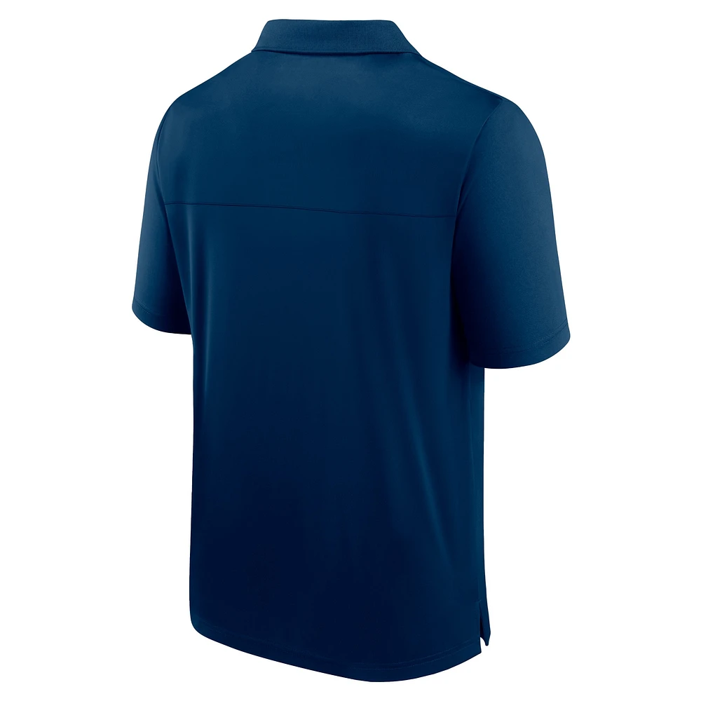 Men's Fanatics  Deep Sea Blue Seattle Kraken Left Side Block Polo